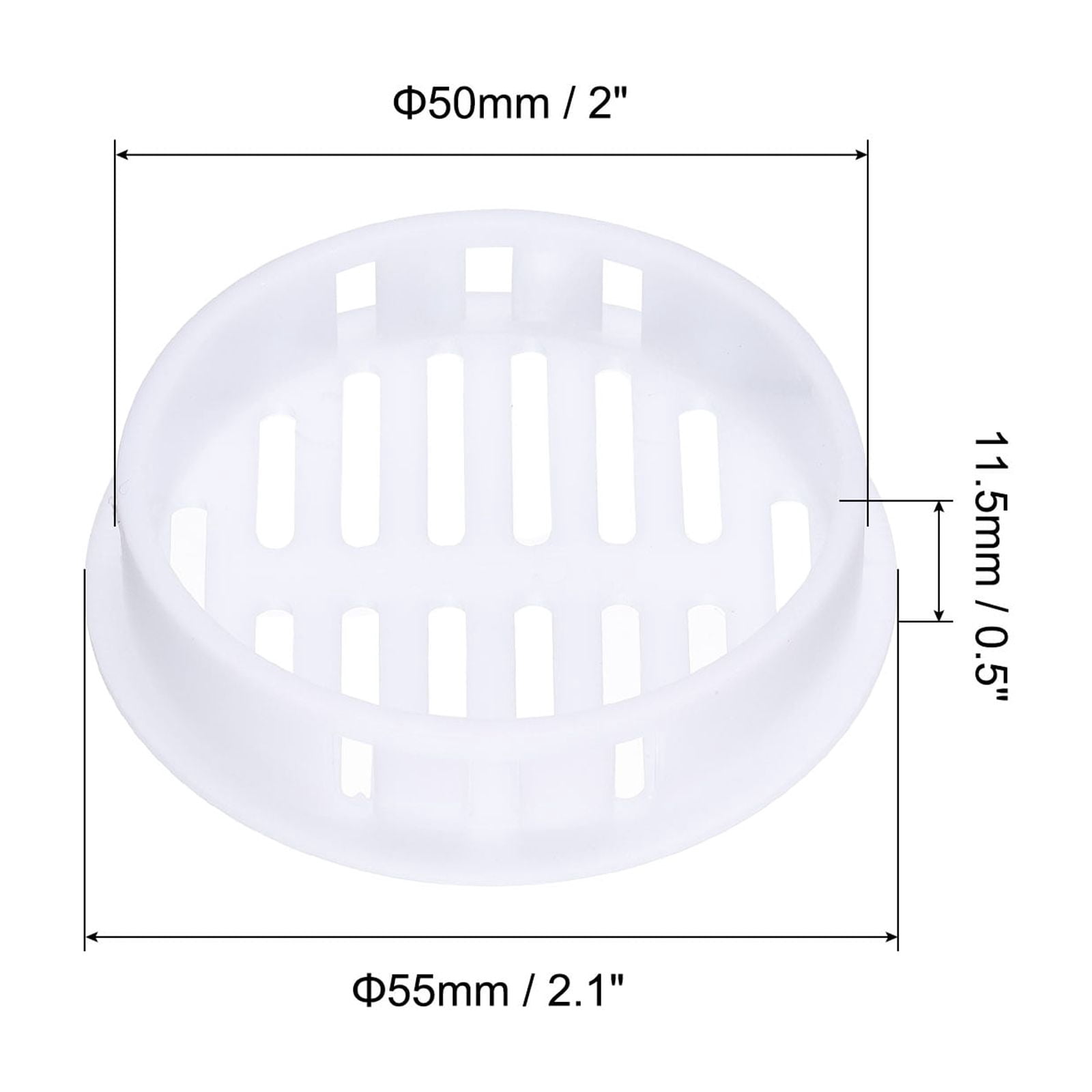 Uxcell 40Pcs 50mm/2in Air Vents Circular Soffit Vents, White Soffit Vent Cover