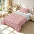 thumbnail image 2 of Manfei Vintage Grid Twin Comforter Sets,Modern Check Bedding Set,Red Brown,Light Gray Reversible,2 Pieces,1 Comforter and 1 Pillowcase,2 Pieces,1 Comforter and 1 Pillowcase, 2 of 7