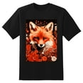 thumbnail image 2 of Plus Size Shirt for Women Black Tops for Women Short Sleeves Shirt for Women Fox T Shirt Crewneck Shirt for Women XL, 2 of 5