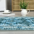 thumbnail image 3 of GlowSol 2'x6' Vintage Floral Boho Runner Rug Non Slip Bedroom Rug Non-Shedding Low Pile Floral Distressed Rug Runners for Laundry, Blue, 3 of 7