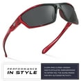 thumbnail image 4 of Polarized Wrap Around Sports Sunglasses for Men Women Driving Fishing Running Cycling Sun Glasses, 4 of 7