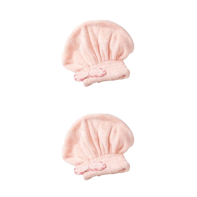 Monstrate Toalla de secado rápido para el cabello absorbente de agua para mujer, gorro de baño ajustable, Gorro de ducha de estilo informal con Tipo 1 2piezas