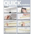 thumbnail image 3 of LazBlinds No Tools No Drill Cordless Polyester Dual Layer Zebra Roller Blinds, Light Filtering Sheer Shades Horizontal Window Blinds for Windows Size 35'' W x 72'' H, White, 3 of 6