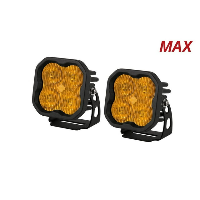 Diode Dynamics Driving/Fog Light DD6910P Driving/Fog Light; Stage Series Max; LED Bulb; Yellow Osram Boost HX LED Bulb; 3 Inch Square; 38.5 Watt Bulbs; 3 AMP Draw At 12.8 Volt; SAE Fog Beam