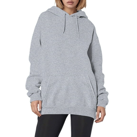 MuXi Women's Oversized Letter Print Hoodie Soft Pullover Sweatshirt Casual Loose Fit Comfortable Daily Wear (Grey,XXXL)