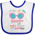 thumbnail image 3 of Inktastic Happy Birthday Daddy Boys or Girls Baby Bib, 3 of 4