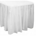 thumbnail image 2 of The Great American Store Polyester 5ft Rectangle Fitted White Tablecloth With Pleated Table Skirt for Party, Banquet, Wedding Tablecloths (L60"x W24"x H28"), 2 of 3