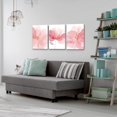 thumbnail image 4 of Light Pink Flower Wall Art Prints, Blush Botanical Floral Canvas Paintings, Aesthetic Plant Poster Pictures for Women Girls Bedroom Bathroom Home Room Decor Set of 3 Framed (12x16), 4 of 6