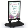 thumbnail image 2 of M&T Displays WindPro Weather and Wind Resistant Outdoor Pavement Curb Sidewalk Sign Holder for 30x40 Inch Posters Black Aluminum Easy Front Loading Snap Frame Durable HDPE Black NewTech Water Base, 2 of 8