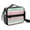 Geometric Stripe Pink, variant on Geometric Wave Blue Pattern Insulated Lunch Bag with Shoulder Strap and Bottle Holder,Bento School Lunch Bag Box,11x9.5x3.5 Inches