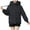 Black, variant on Jinhomg Oversized Puffer Coat for Women Casual Loose Mid Length Drawstring Hoodies Fall Winter Thermal Cozy Long Sleeve Down Jacket with Pockets Spring Saving Red XXL