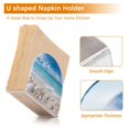 thumbnail image 4 of Seastars Seashells on Beach Acrylic Napkin Holder Clear Paper Tissue Dispenser Kitchen Dining Room Bathroom Party Hotel, 4 of 8