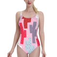 thumbnail image 1 of Sweet Cactus Pattern One Shoulder Ruffle Swimsuit Women Swimwear Sexy Beach Wear Summer Bathing Suits Sweet Cactus Pattern, 1 of 5