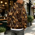 thumbnail image 7 of Havenx Mens Flannel 1/4 Zip Pullover Long Sleeve Collared Pullover Mock Neck Camouflage Print Sweat Shirt Lightweight 2026 Fall Winter Casual Soft Outfits,Khaki XL, 7 of 7