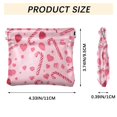 thumbnail image 3 of PU Leather Coin Purse Wallet Compact Water-Resistant Card Cases Money Organizers Pink Candy Cane and Strawberry, 3 of 7