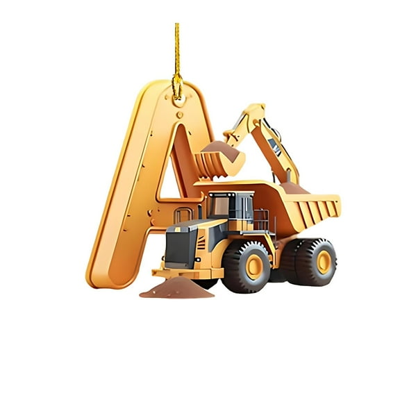 26 Letters Building Vehicle Christmas Decorations Christmas Tree Pendants