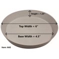 thumbnail image 6 of Austin Planter 6 inch(4.5 inch Base) Plant Saucer Single White Granite Colored Polypropylene Made in USA, 6 of 7