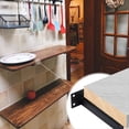 thumbnail image 2 of 2 Estantes de Pared de Hierro, Soporte Flotante Resistente, Tablero Negro, para el Hogar, la Oficina, la Cocina, Estante de Almacenamiento, Repisa para Zapatos., 2 of 5