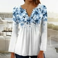 thumbnail image 2 of LiMoi Summer Tops Trendy Y2k Quarter Length Sleeve Tops for Women Tunic Trendy Tops for Women 2026 Print T Shirts for Women V Neck New Arrivals, 2 of 5