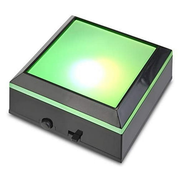 LED Lighted Display Base - Illuminate and Showcase Your Crystal Art, Sculptures, and More! Perfect for Glass, Trophies, and Paperweights - Programmable Color Changing LED - 2.5 Inc