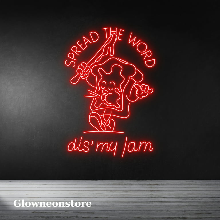 【19AW】 NEON SIGN Sandwich Brouson Glowneon Sandwich Neon Sign, Sandwich Open Led Sign