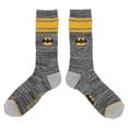 thumbnail image 2 of Calcetines deportivos tipo crew negros para hombre con logo de Batman Bioworld, 2 of 5