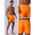 thumbnail image 5 of DARING DIVA Men's Elastic Waist Drawstring Beach Board Shorts 28 Orange, 5 of 6