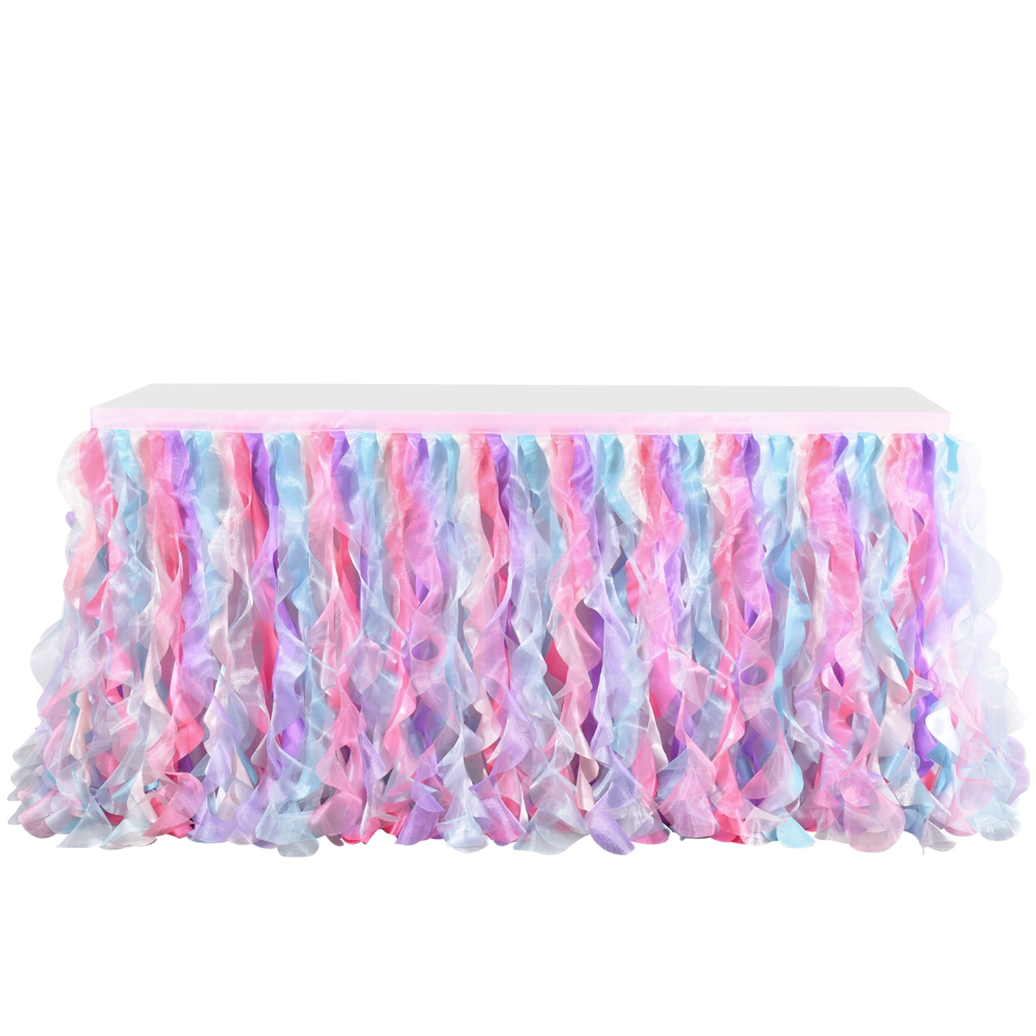 Curly Willow Table Skirt Tulle Ruffle Table Skirt for Baby Shower