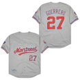 thumbnail image 3 of Camiseta de béisbol Montreal 8 Carter 27 Guerrero 45 Martínez 10 Dawson Jerseys Deportes Al Aire Libre Costura Bordado Azul Alta Calidad, 3 of 5