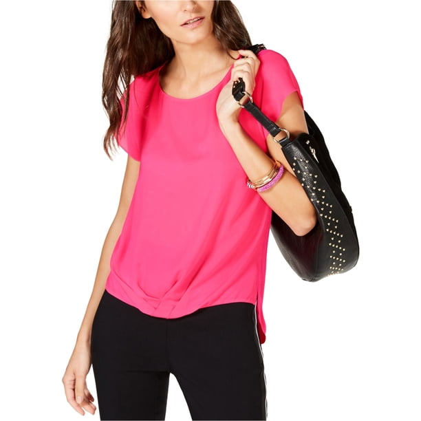 Blusa sólida I-N-C para mujer rosa mediana Pullover