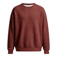 thumbnail image 4 of Mens Christmas Pullover Tops Thermal Knit Long Sleeve Crewneck Soft Lightweight Mens Casual Clothing,Brick Red,3XL, 4 of 4