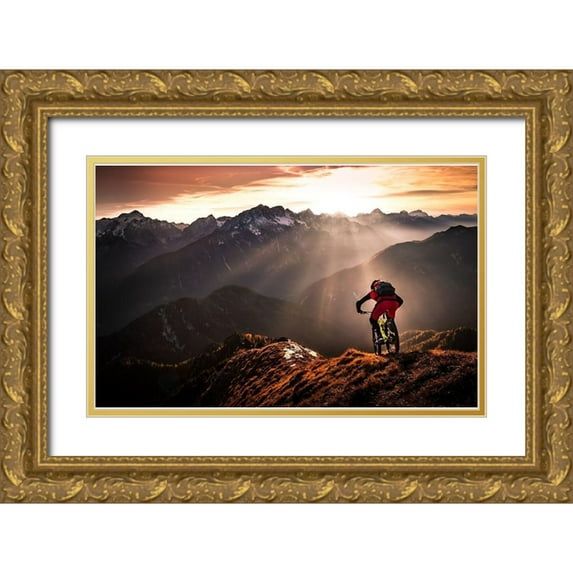 Bertoncelj, Sandi 24x17 Gold Ornate Wood Framed with Double Matting Museum Art Print Titled - Just ride