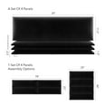 thumbnail image 3 of Vant 39 x 46 Inch Floating Upholstered Wall Panels, Velvet Black (4 Pack), 3 of 8