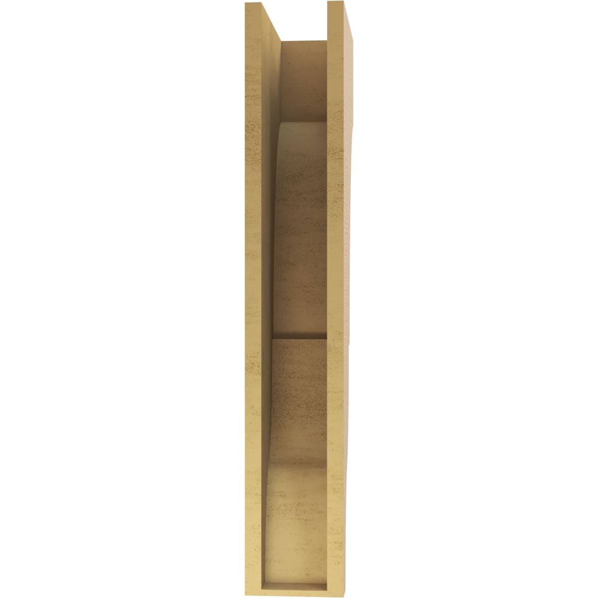 6"W x 12"D x 36"H Thin Asheboro Rough Cedar Woodgrain TimberThane Corbel, Primed Tan