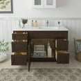 thumbnail image 3 of 51 in. W x 21 in. D x 32.5 in. H Bath Vanity Cabinet without Top in Brown, 3 of 5