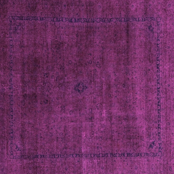 Ahgly Company Indoor Square Abstract Pink Modern Area Rugs, 7' Square