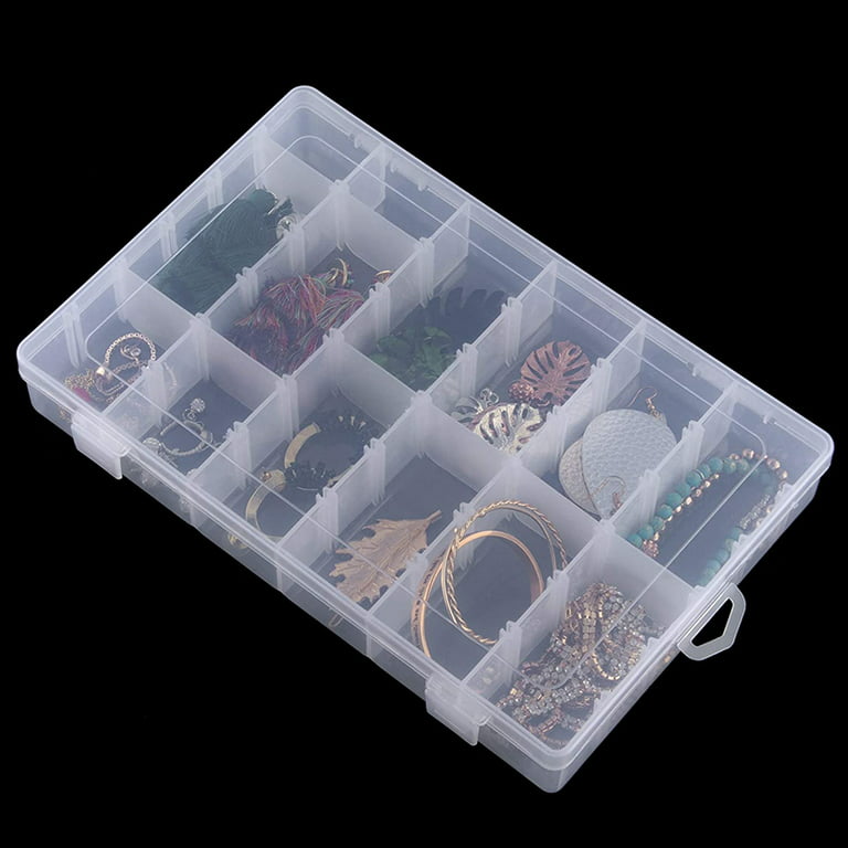 Levamdar Bead Organizers, Storage Cases Mini Clear Bead Storage Containers Transparent Boxes with Hinged Lid and Rectangle Craft Supply Case, Size: 36 Grid