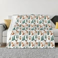 thumbnail image 1 of Fotbe Winter Woodland Friends Manta de Franela con Estampado, Manta Ultrasuave para Cama, Sofá, Auto, Hipoalergénica y Antibolitas-80"x60", 1 of 6