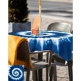 thumbnail image 5 of Hokiten Outdoor Tablecloths with Umbrella Hole & Zipper, Blue Ombre 54x54 Inch Square Tablecloths, Boho Tribal Ethnic Abstract Tie Dye Art Waterproof Table Cloth, Patio/Pool/Picnic Table Covers, 5 of 7