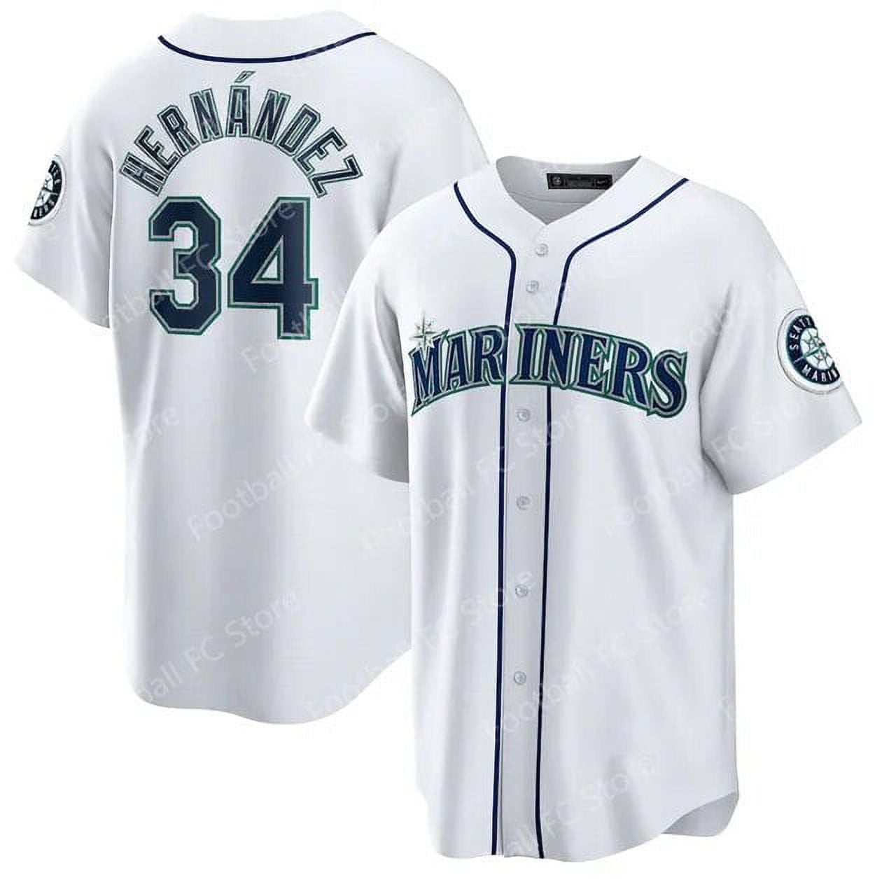 2024 New Hernandez Seattle Mariners 34 Player Jersey Baseball 