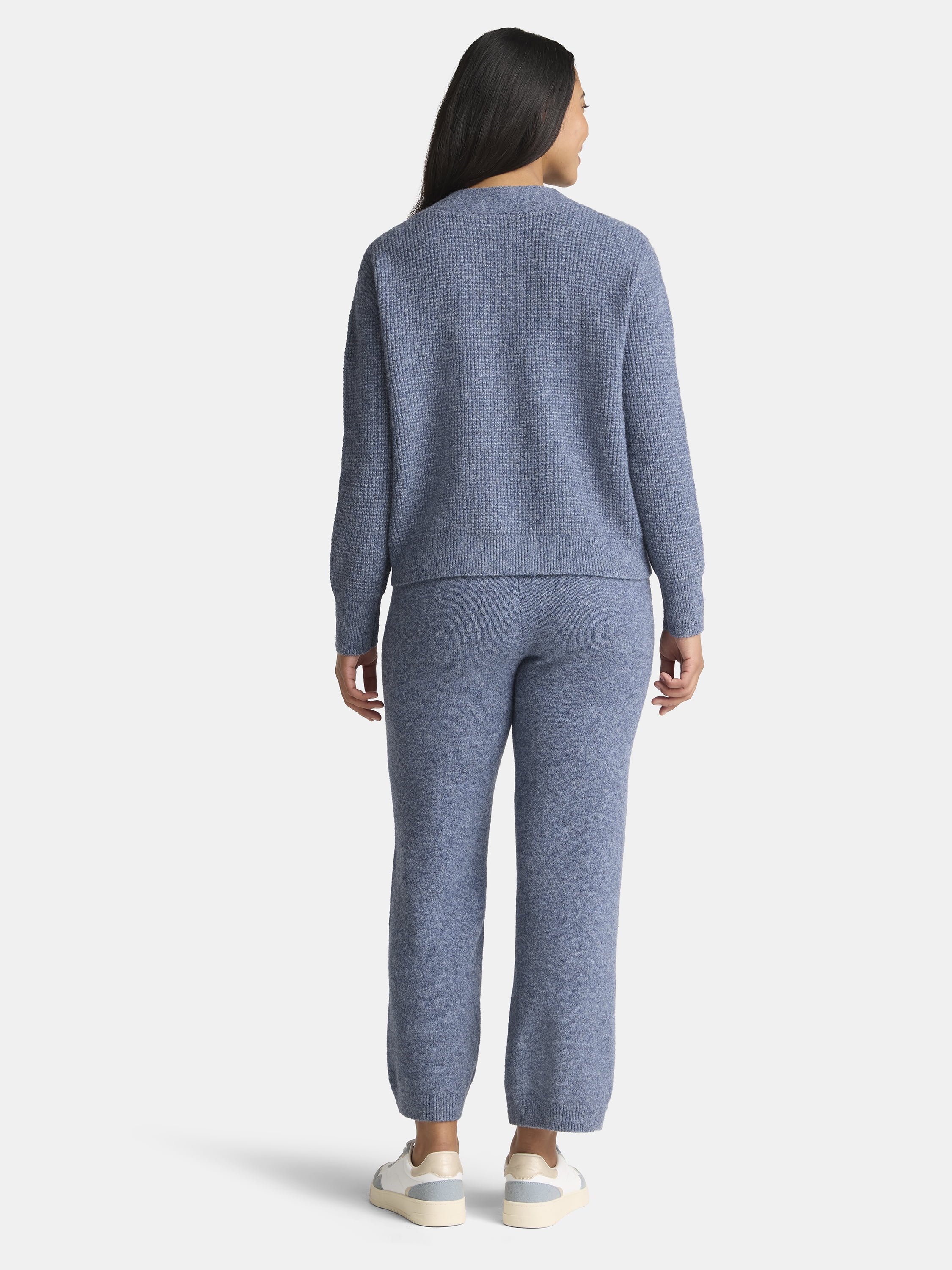 Time and Tru Women's and Women's Plus Cardigan and Pants Sweater Set, 2-Piece, Sizes XS-4X