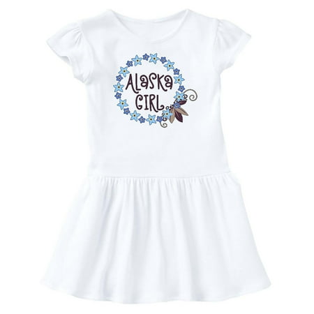 

Inktastic Alaska Girl Forget-Me-Not Flower Gift Baby Girl Dress