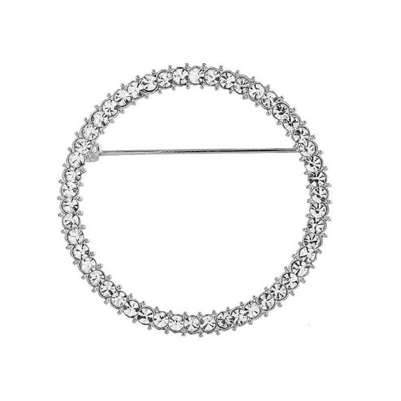 Simple Round Crystals Glasses Holder Pins Fashion Reading Glasses Holder Brooch