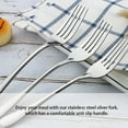 thumbnail image 3 of fastboy 16pcs Dinner Forks Silverware Fork Long Handle Table 8 Inches Mirror Safe Tableware Accessories Home Restaurant, 3 of 6