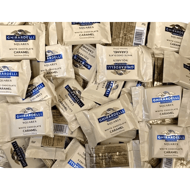 Ghirardelli White Chocolate Squares Luscious Caramel Filling, Bulk & Delicious Candy (2 Pounds)