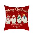 thumbnail image 1 of Farfi fundas para almohadas navideñas, funda de almohada de Papá Noel, fundas de cojines de muñeco de nieve, decoración navideña para el hogar, sofá, 1 of 5