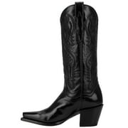 Dan Post Womens Polished Western Boot Snip Toe Black 7 M US