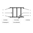 thumbnail image 2 of (Set of 2) 22.5" Twist Link Snow Tire Chain for Semi Trucks - Emergency Tire Traction Grip Chains - Snow Blower Single Wheel Chains for Commercial Trucks, SUVs, Pickups, Auto Trac, 2 of 8