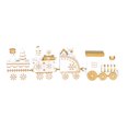 thumbnail image 3 of Yuarrent tren de de Navidad, decoración de madera, regalos creativos para niños, fiesta temática de Navidad para el hogar, accesorios de Kits de decoración para fiestas blanco Yuarrent HA1625-01B, 3 of 6
