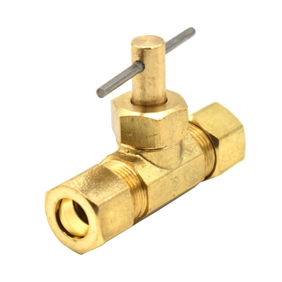 Thrifco 4400708 3/8 Inch Comp x 3/8 Inch Comp Straight Needle Valve